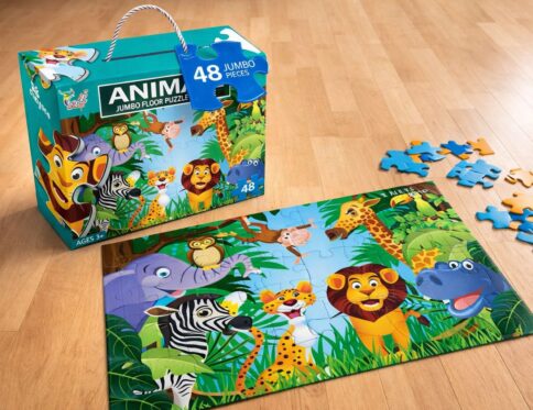 🧩🌿 Jungle Animals Jumbo Puzzle | بازل حيوانات الغابة الجامبو