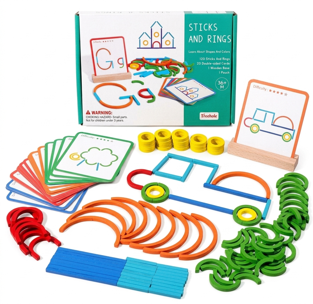 🌸🧠 Sticks And Rings | لعبة تنمية المهارات والتركيز للأطفال