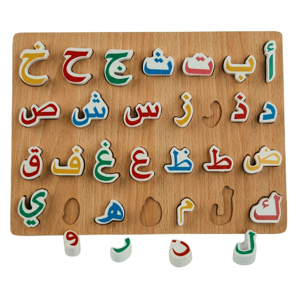 🌈🔤 بازل الحروف العربية للأطفال | Arabic Letters Puzzle