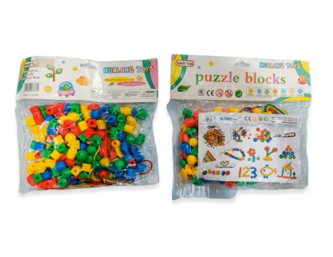 🧩🌈 Puzzle Blocks | لعبة لضم الخرز التعليمية للأطفال