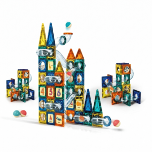 🧲🌈 Magnetic Building Track 73 PCS | تركيبات مغناطيس 73 قطعة