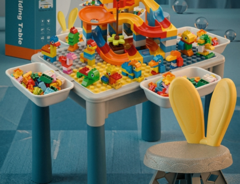 🧩🐰 Lego Activity Table 7×1 | مكتب الليجو متعدد الاستخدامات للأطفال ال100قطعة